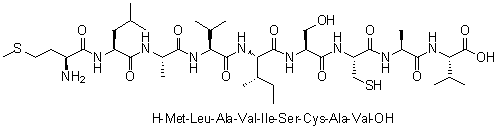 CAS 登录号：257641-00-2, L-蛋氨酰-L-亮氨酰-L-丙氨酰-L-缬氨酰-L-异亮氨酰-L-丝氨酰-L-半胱氨酰-L-丙氨酰-L-缬氨酸