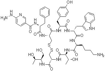 CAS 登录号：257943-19-4, N-[(6-肼基-3-吡啶基)羰基]-D-苯丙氨酰-L-半胱氨酰-L-酪氨酰-D-色氨酰-L-赖氨酰-L-苏氨酰-N-[(1R,2R)-2-羟基-1-(羟基甲基)丙基]-L-半胱氨酰胺环(2→7)-二硫醚