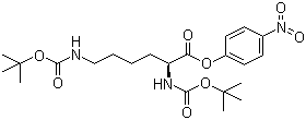 N,N'-DiBoc-L-lysine p-nitrophenol ester molecular structure (CAS 2592-19-0)