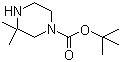 structure of CAS# 259808-67-8, 3,3-Dimethylpiperazine-1-carboxylic acid tert-butyl ester
