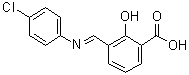 CAS 登录号：259853-21-9, 3-[[(4-氯苯基)亚氨基]甲基]-2-羟基-苯甲酸