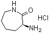3-Aminohexahydro-2H-azepin-2-one hydrochloride molecular structure (CAS 26081-07-2)
