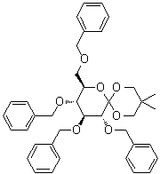 CAS # 261713-59-1, 1,5-Anhydro-1,1-C-[(2,2-dimethyl-1,3-propanediyl)bis(oxy)]-2,3,4,6-tetrakis-O-(phenylmethyl)-D-glucitol
