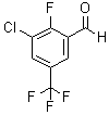 structure of CAS# 261763-02-4, 2-Fluoro-3-chloro-5-trifluoromethylbenzaldehyde