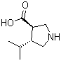 structure of CAS# 261896-36-0, (3R,4R)-4-异丙基吡咯烷-3-羧酸