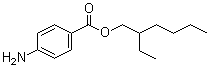 structure of CAS# 26218-04-2, 2-Ethylhexyl p-aminobenzoate