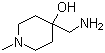 4-氨基甲基-1-甲基哌啶-4-醇分子结构 (CAS 26228-68-2)