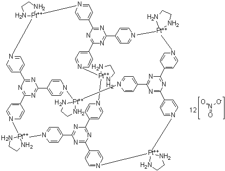 CAS # 262354-73-4, Hexakis(1,2-ethanediamine)tetrakis[mu3-[2,4,6-tri(4-pyridinyl)-1,3,5-triazine]]hexaplatinum dodecanitrate