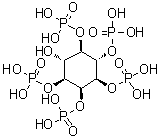 structure of CAS# 26326-85-2, D-myo-Inositol 1,2,3,5,6-pentaphosphate