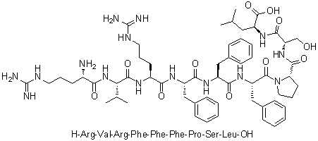 CAS 登录号：263766-36-5, L-精氨酰-L-缬氨酰-L-精氨酰-L-苯丙氨酰-L-苯丙氨酰-L-苯丙氨酰-L-脯氨酰-L-丝氨酰-L-亮氨酸