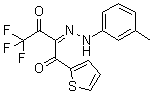 structure of CAS# 263890-70-6, 4,4,4-Trifluoro-1-(2-thienyl)-1,2,3-butanetrione 2-[(3-methylphenyl)hydrazone]