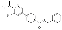 CAS 登录号：2641451-78-5, 4-[5-溴-6-[(1S)-1-甲氧基乙基]-3-吡啶基]哌嗪-1-羧酸苄酯
