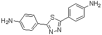 CAS # 2642-62-8, 2,5-Bis(4-aminophenyl)thiadiazole, 4,4'-(1,3,4-Thiadiazole-2,5-diyl)bis[benzenamine]