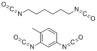 CAS 登录号：26426-91-5, 1,6-二异氰酸己烷和2,4-二异氰酸-1-甲基苯的聚合物