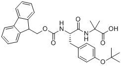CAS # 2645414-22-6, Fmoc-Tyr(tBu)-Aib-OH, N-alpha-(9-Fluorenylmethyloxycarbonyl)-O-t-butyl-L-tyrosyl-aminoisobutyric acid (Fmoc-L-Tyr(tBu)-Aib-OH), 2-[[(2S)-2-(9H-fluoren-9-ylmethoxycarbonylamino)-3-[4-[(2-methylpropan-2-yl)oxy]phenyl]propanoyl]amino]-2-methylpropanoic acid
