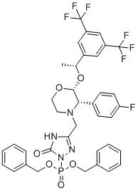 Fosaprepitant Dibenzyl Ester Impurity molecular structure (CAS 265121-01-5)