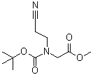 CAS 登录号：266353-19-9, N-(2-氰基乙基)-N-[叔丁氧羰基]甘氨酸甲酯