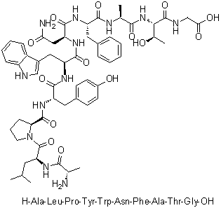 CAS 登录号：267001-02-5, L-丙氨酰-L-亮氨酰-L-脯氨酰-L-酪氨酰-L-色氨酰-L-天冬氨酰胺酰-L-苯丙氨酰-L-丙氨酰-L-苏氨酰-甘氨酸