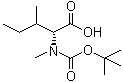 structure of CAS# 267223-87-0, N-[叔丁氧羰基]-N-甲基-D-异亮氨酸