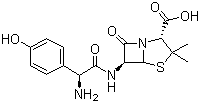 structure of CAS# 26787-78-0, 阿莫西林