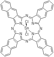 structure of CAS# 26857-61-4, Tin(IV) 2,3-naphthalocyanine dichloride