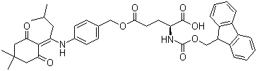 structure of CAS# 268730-86-5, Fmoc-Glu(odmab)-OH