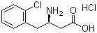 structure of CAS# 268734-28-7, (R)-3-Amino-4-(2-chlorophenyl)butyric acid hydrochloride