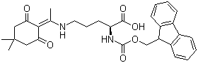 N-芴甲氧羰基-(N'-1-(4,4-二甲基-2,6-二氧代环己-1-亚基)乙基)-L-鸟氨酸分子结构 (CAS 269062-80-8)