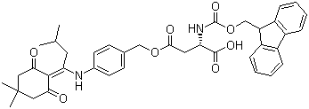 structure of CAS# 269066-08-2, N-芴甲氧羰基-L-天冬氨酸 4-[[4-[[1-(4,4-二甲基-2,6-二氧代环己亚基)-3-甲基丁基]氨基]苯基]甲基]酯
