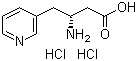 (R)-3-氨基-4-(3-吡啶基)丁酸二盐酸盐分子结构 (CAS 269396-64-7)