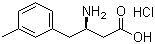 CAS 登录号：269398-82-5, (R)-3-氨基-4-(3-甲基苯基)丁酸盐酸盐
