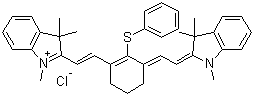 2-[2-[3-[2-(1,3-Dihydro-1,3,3-trimethyl-2H-indol-2-ylidene)ethylidene]-2-(phenylthio)-1-cyclohexen-1-yl]ethenyl]-1,3,3-trimethyl-3H-indolium chloride molecular structure (CAS 269401-43-6)