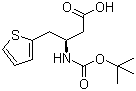 structure of CAS# 269726-89-8, Boc-(R)-3-Amino-4-(2-thienyl)butyric acid