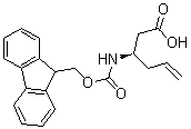 structure of CAS# 269726-95-6, (3R)-3-[[(9H-Fluoren-9-ylmethoxy)carbonyl]amino]-5-hexenoic acid