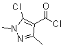 structure of CAS# 27006-83-3, 5-Chloro-1,3-dimethylpyrazole-4-carbonyl chloride