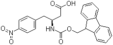 structure of CAS# 270062-88-9, Fmoc-(S)-3-氨基-4-(4-硝基苯基)丁酸