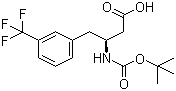 structure of CAS# 270065-77-5, Boc-(S)-3-Amino-4-(3-trifluoromethylphenyl)butyric acid