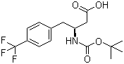 structure of CAS# 270065-80-0, Boc-(S)-3-Amino-4-(4-trifluoromethylphenyl)butyric acid