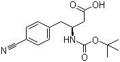 structure of CAS# 270065-89-9, Boc-(S)-3-Amino-4-(4-cyanophenyl)butyric acid