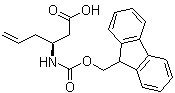 (3S)-3-[[芴甲氧羰基]氨基]-5-己烯酸分子结构 (CAS 270263-04-2)