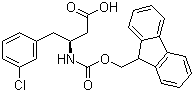 structure of CAS# 270596-40-2, (S)-N-芴甲氧羰基-3-氨基-4-(3-氯苯基)丁酸