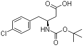 structure of CAS# 270596-42-4, Boc-(S)-3-Amino-4-(4-chlorophenyl)butyric acid