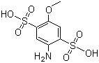 structure of CAS# 27327-48-6, 4-Methoxyaniline-2,5-disulfonic acid