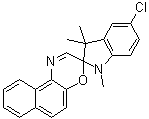 structure of CAS# 27333-50-2, 5-氯-1,3-二氢-1,3,3-三甲基螺[2H-吲哚-2,3'-(3H)萘并[2.1-b](1,4)恶嗪]