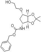 CAS # 274693-54-8, N-[(3aS,4R,6S,6aR)-Tetrahydro-6-(2-hydroxyethoxy)-2,2-dimethyl-4H-cyclopenta-1,3-dioxol-4-yl]carbamic acid phenylmethyl ester