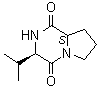 CAS 登录号：27483-18-7, (3R,8aS)-六氢-3-异丙基吡咯并[1,2-a]吡嗪-1,4-二酮