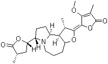 CAS # 27495-40-5, Protostemonine, (5Z)-5-[(1S,3aR,8S,10aS,10bR)-Decahydro-1-methyl-8-[(2S,4S)-tetrahydro-4-methyl-5-oxo-2-furanyl]-2H-furo[3,2-c]pyrrolo[1,2-a]azepin-2-ylidene]-4-methoxy-3-methyl-2(5H)-furanone