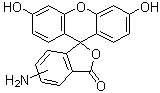 structure of CAS# 27599-63-9, 5(6)-Aminofluorescein