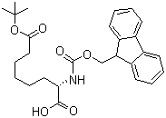 structure of CAS# 276869-41-1, (S)-Fmoc-2-Aminooctanedioic acid 8-tert-butyl ester