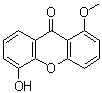 structure of CAS# 27770-13-4, 5-Hydroxy-1-methoxy-9H-xanthen-9-one